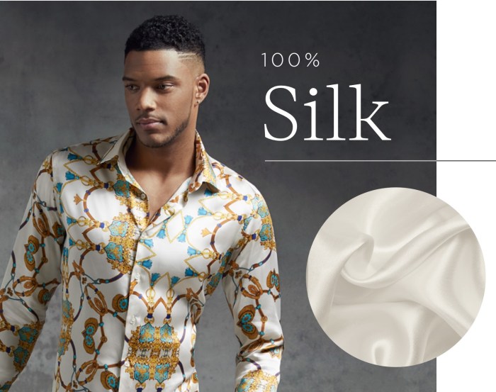 Silk dress shirts for men