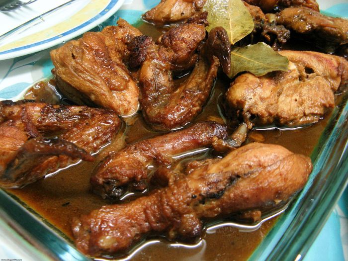 Adobo filipino dish chicken philippine national recipes