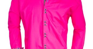 Mens bright pink dress shirt