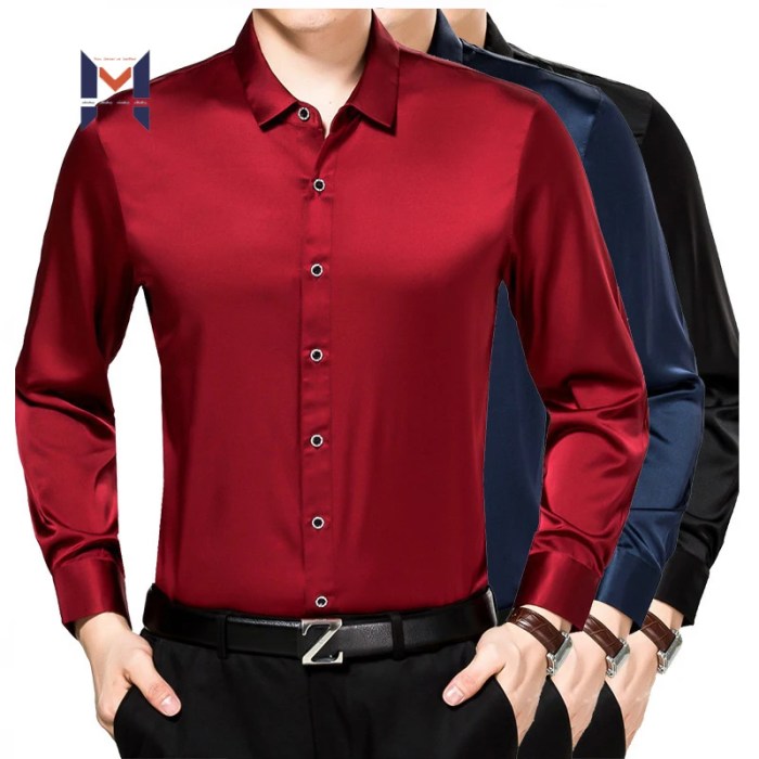 Silk dress shirts for men