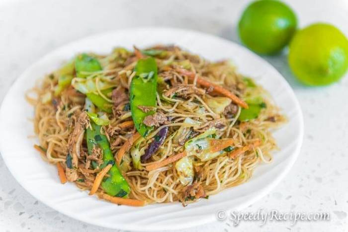 Pancit bihon dishes