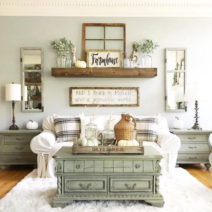 How to decorate a sage green living room